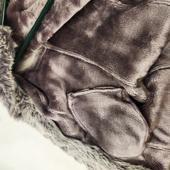 Vintage French Spy Vest Size 10 Lavender Faux Fur - Picture 10 of 10